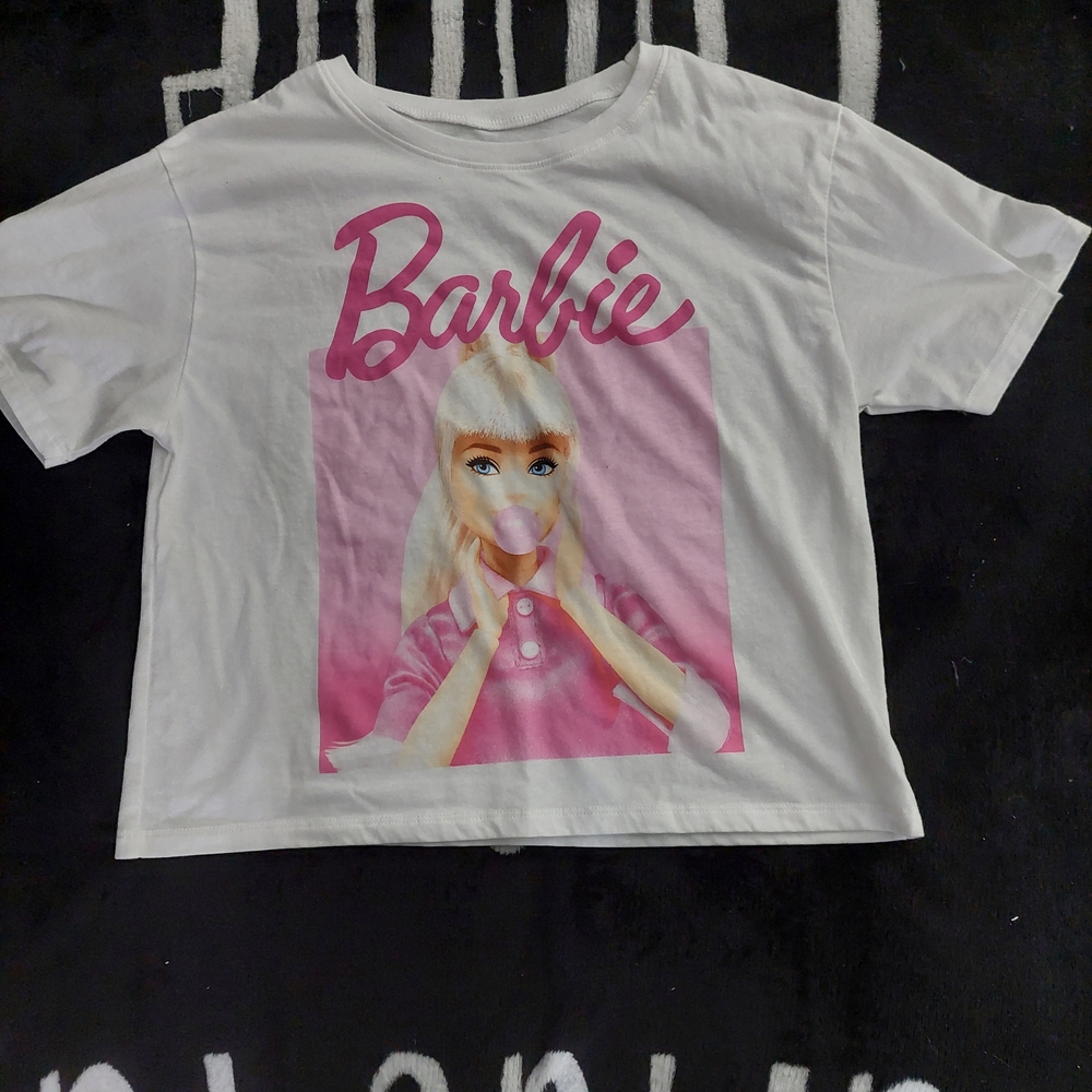 Barbie White T-Shirt with Pink Graphic Mediumβ